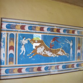 A fresco at Knossos Palace